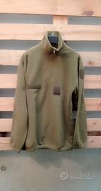 Felpa in Pile Mezza Zip Militare