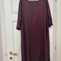 Abito lungo alla caviglia bordeaux