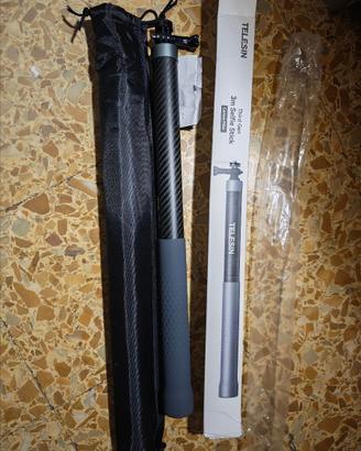 Bastone selfie Stick in carbonio 3 mt telesin
