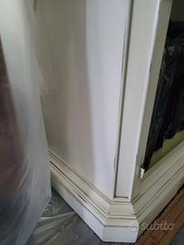 Madia Credenza in Legno Massello Bianco Anticato -