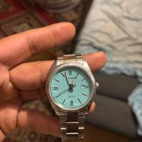 Casio analogico in acciaio azzurro/Tiffany