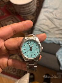 Casio analogico in acciaio azzurro/Tiffany