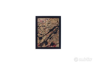 BLACK WIDOW -acrilico su tela con foglia oro26x20