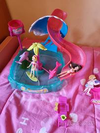 Polly pocket 5 bamboline centro commerciale parco