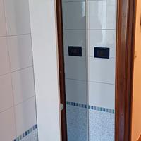 Scarpiera Slim bianca a specchio
