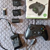 Controller Xbox Series X + adattatore + base ric.