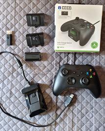 Controller Xbox Series X + adattatore + base ric.