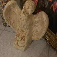 Scultura aquila romana in marmo massiccio