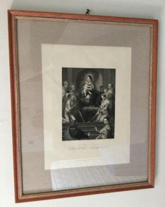 Quadro Litografia "La Vierge e l'Enfante" Fine 800