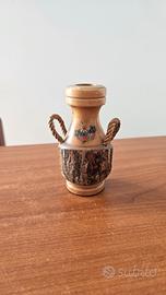 Porta candele in legno alpino, vintage