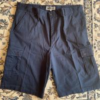 Pantaloni corti uomo, blu, 100% cotone