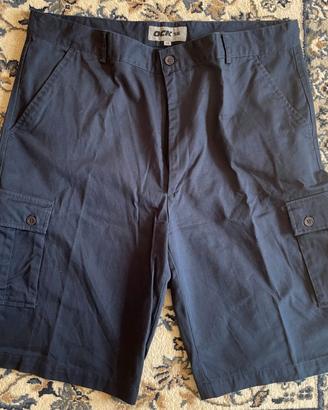 Pantaloni corti uomo, blu, 100% cotone