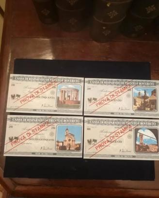 Miniassegni Prova di Stampa Cassa di Risparmio di 