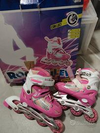 pattini a rotelle regolabili con luci