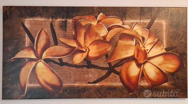 Quadro in pelle tema floreale