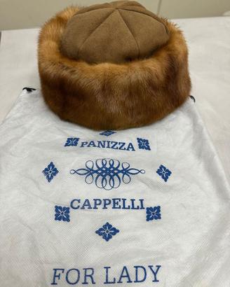 Cappello Panizza in visone e montone usato 1 volta
