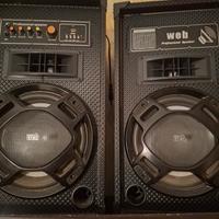 coppia di casse per karaoke