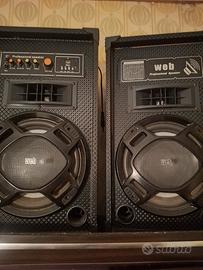 coppia di casse per karaoke