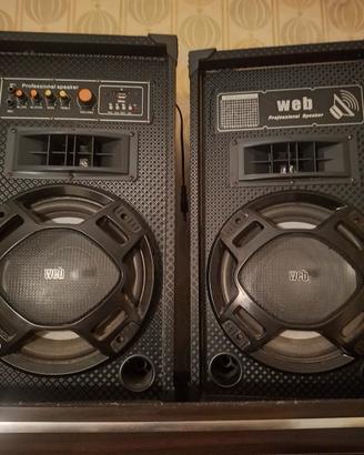 coppia di casse per karaoke