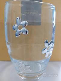 Vaso in vetro e argento