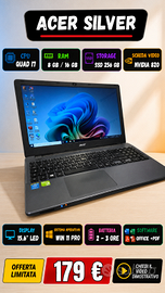 PC Portatile Acer i5 Quad-Core RAM 8GB 240GB Win11