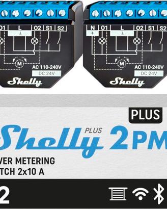 interruttore SHELLY PLUS 2PM - PACK X 2- INS810