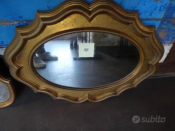 Coppia specchiere dorate da parete 80x60 coordinat