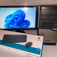 Postazione completa PC Computer Acer Monitor Win11