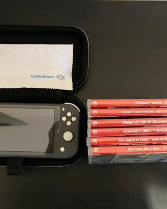Nintendo Switch Lite Grigio opaco + 6 Giochi