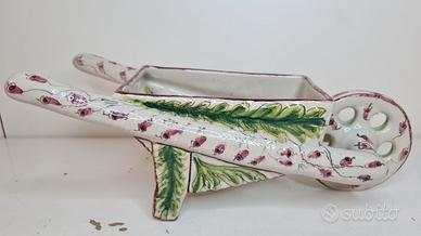 CARRETTO IN CERAMICA CFM firmato Morelli Gabriella