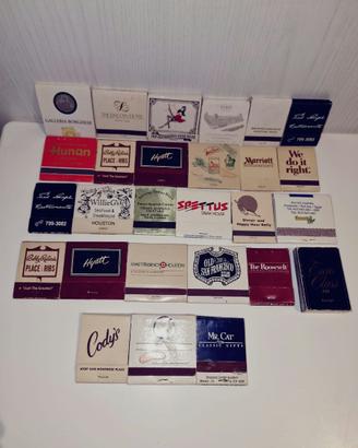 LOTTO FIAMMIFERI VINTAGE USA MATCHBOOKS HYATT RARI