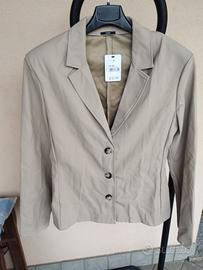 Giacca effetto pelle color tortora Tezenis Tg M
