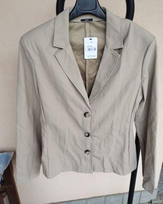 Giacca effetto pelle color tortora Tezenis Tg M