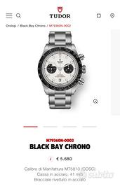 Tudor BLACK BAY CHRONO Ref.M79360N Nuovo mai Usato