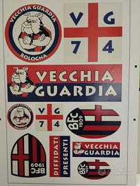10 ADESIVI ULTRAS VECCHIA GUARDIA BOLOGNA CARTA AD