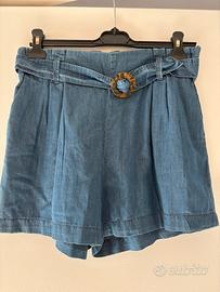 Shorts Calliope denim chiaro con cintura – NUOVI