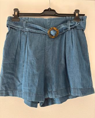 Shorts Calliope denim chiaro con cintura – NUOVI
