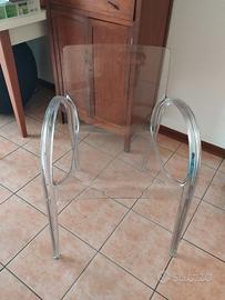 4 sedie in plexiglass