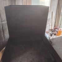 Barbecue a ferro con ruote