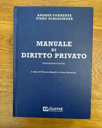 Manuale Diritto Privato Torrente 26a Ed.Come Nuovo