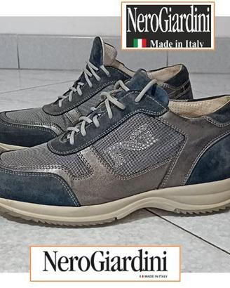 Sneakers Nero Giardini n.38 Pelle tessuto tecnico