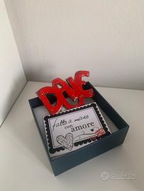 Daje. Calamita fatta a mano. Idea Natale