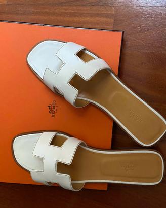Sandali bassi Hermes in cuoio