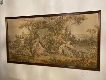 Arazzo con cornice di legno