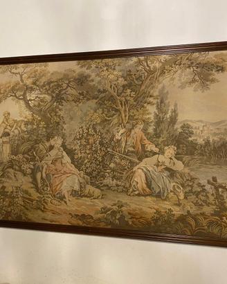 Arazzo con cornice di legno