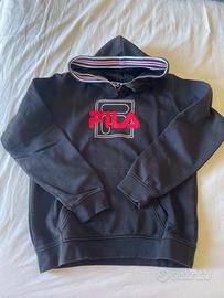 Felpa nera Fila con cappuccio