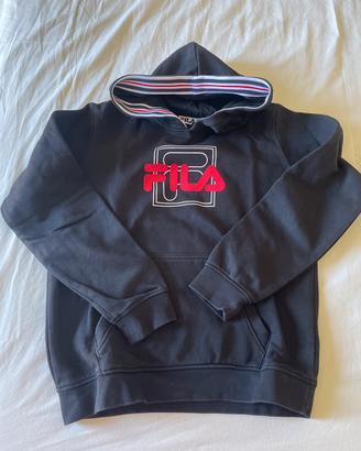 Felpa nera Fila con cappuccio