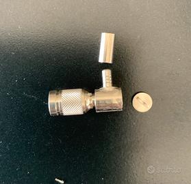 CONNETTORE RF COMPEL DIN 1.0/2.3 AD ANGOLO RETTO