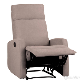 poltrona relax manuale morbido tessuto con tasto