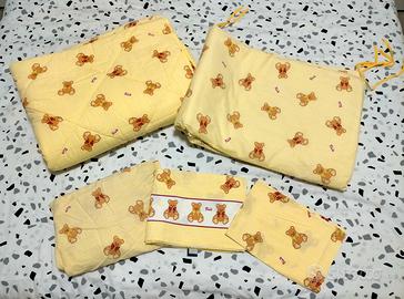 Trudi lenzuola per lettino trapunta paracolpi